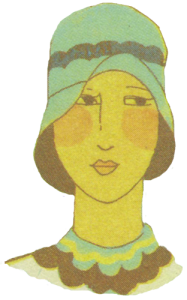 1920's hats. Green and brown cloche. Research Ruth Wade