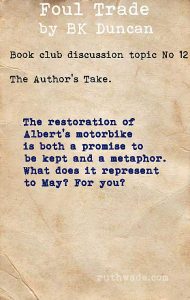 Foul Trade book club discussion topics: 12 the author's take