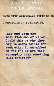 Foul Trade book club discussion topics: 18 characters